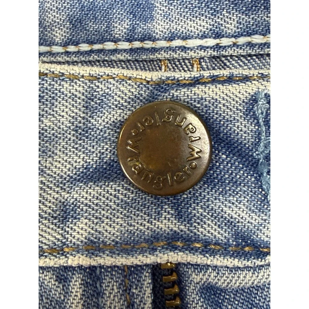 Wrangler Rugged Wear Jeans Mens 36x32 Blue Pleated Carpenter Light Wash USA